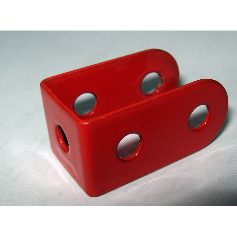 Support double Meccano 25 x 12 mm rouge