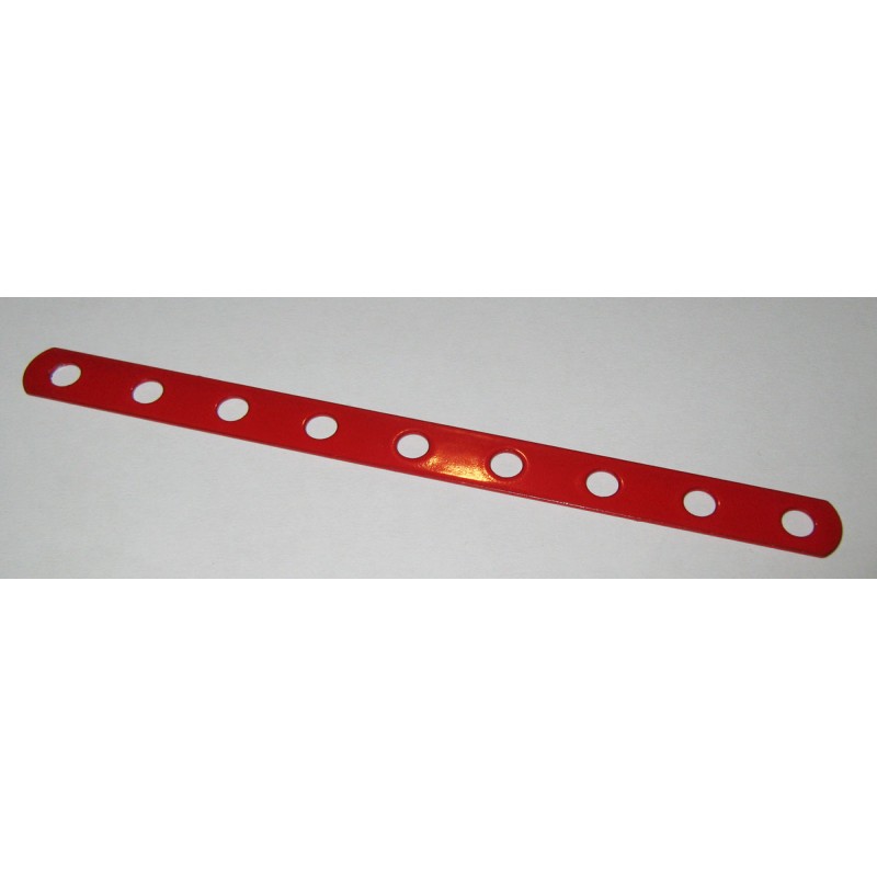 Bande étroite Meccano 9 trous rouge