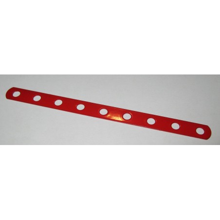 Bande étroite Meccano 9 trous rouge