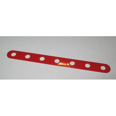 Bande étroite Meccano 7 trous rouge