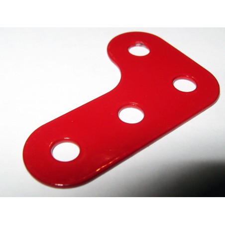 Gousset triple Meccano 38x25 mm rouge