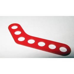 Gousset étroit Meccano 135° 7 trous rouge