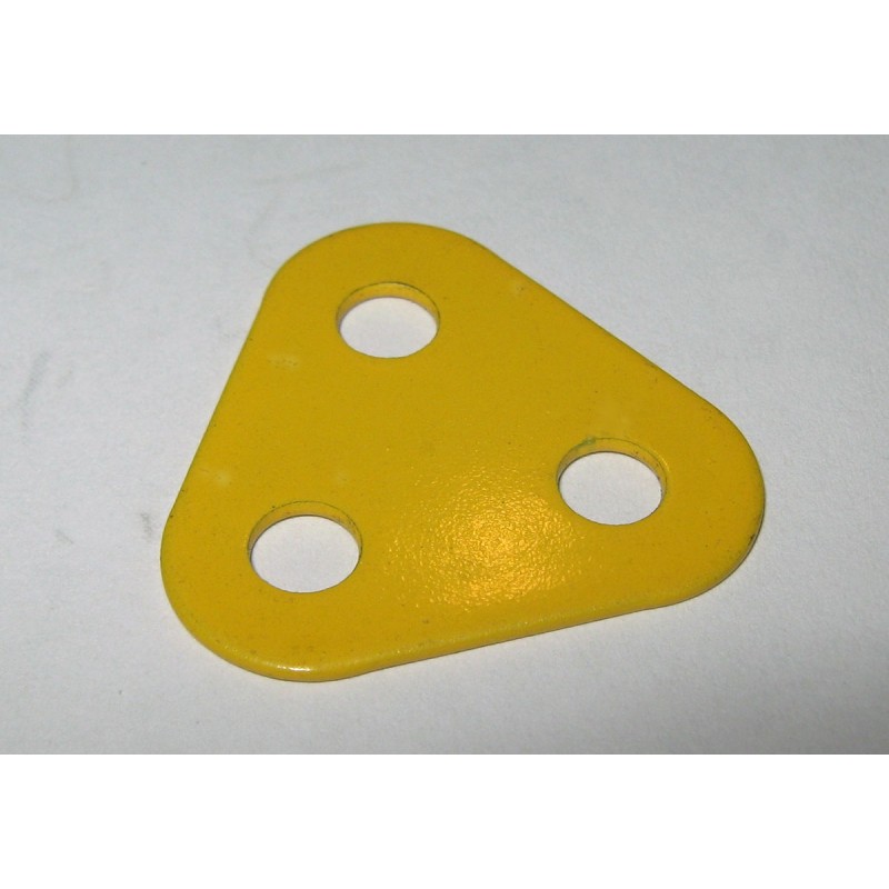 Plaque triangulaire Meccano 25 mm jaune