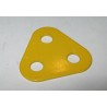 Plaque triangulaire Meccano 25 mm jaune