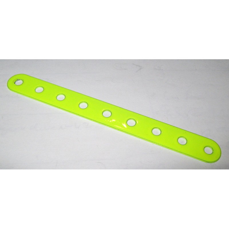 Bande Meccano 9 trous jaune fluo