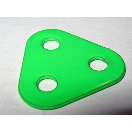 Plaque triangulaire Meccano 25 mm verte