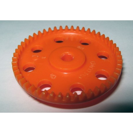 Roue de chant Meccano 50 dents plastique orange 3 pans