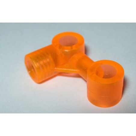 Fusée alésée Meccano plastique orange translucide