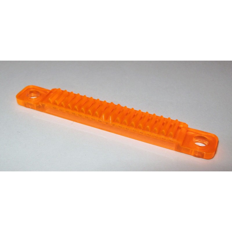 Crémaillère plane Meccano plastique orange fluo