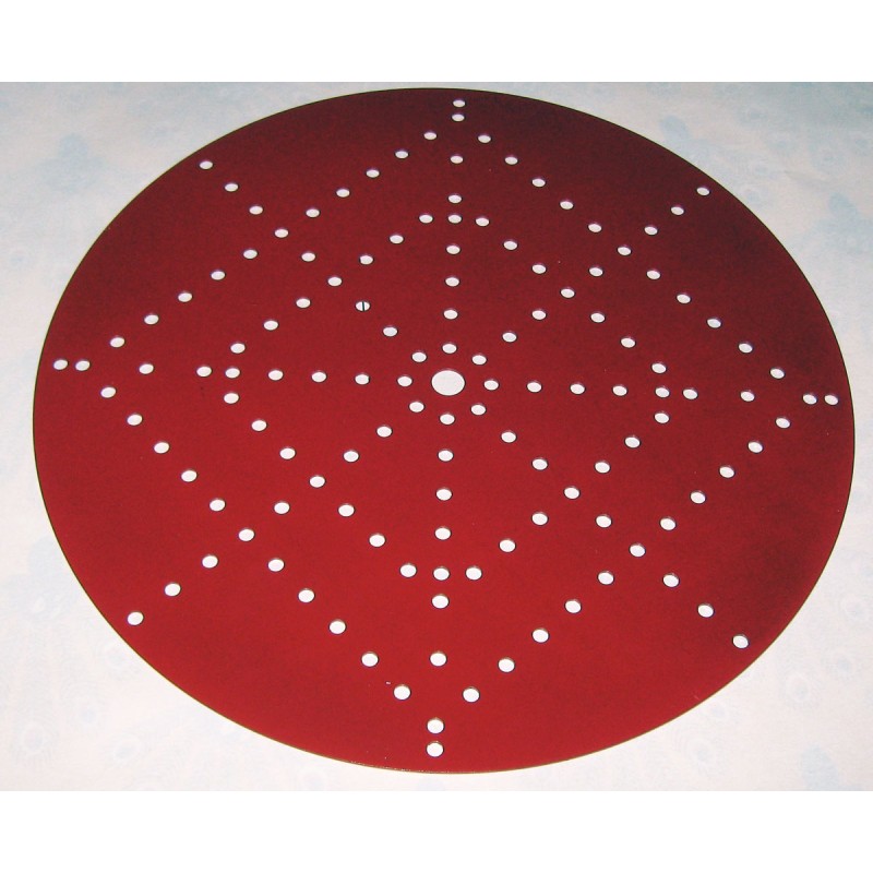 Plaque circulaire compatible Meccano 241 mm rouge