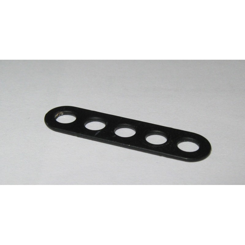 Bande Meccano étroite double perforation, 5 trous, noire