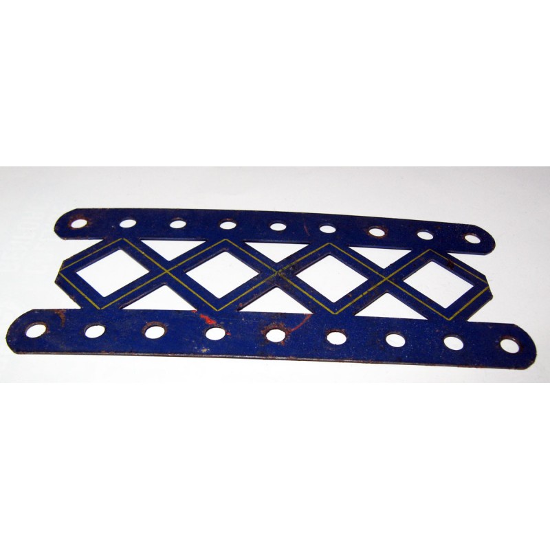 Longrine Meccano 9 trous bleu croisillonné