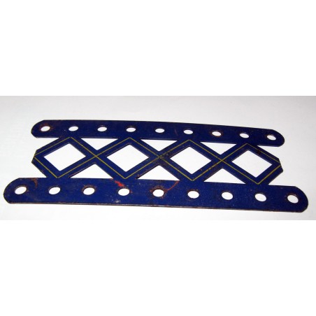 Longrine Meccano 9 trous bleu croisillonné