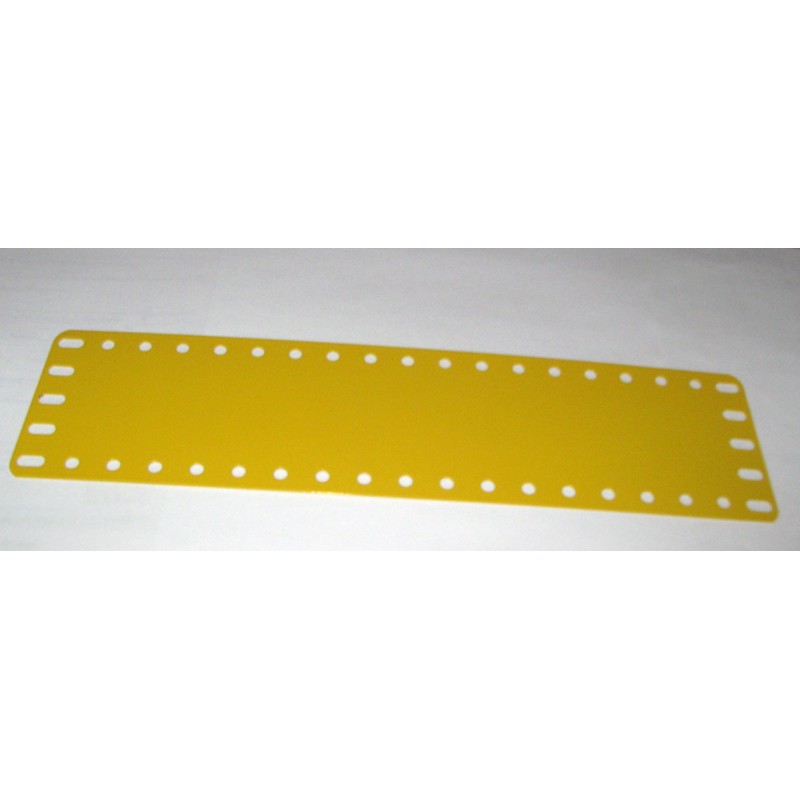 Plaque-bande Meccano 19 trous jaune