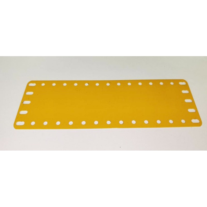 Plaque bande Meccano 5 x 15 trous jaune