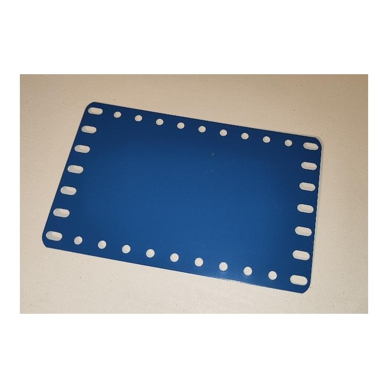 Plaque Meccano flexible 7 x 11 trous bleue