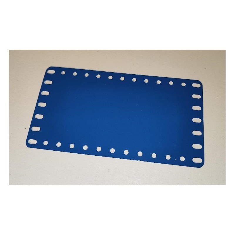 Plaque Meccano flexible 7 x 13 trous bleue