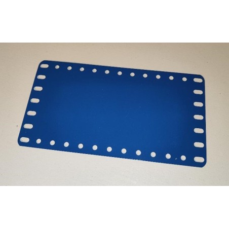 Plaque Meccano flexible 7 x 13 trous bleue