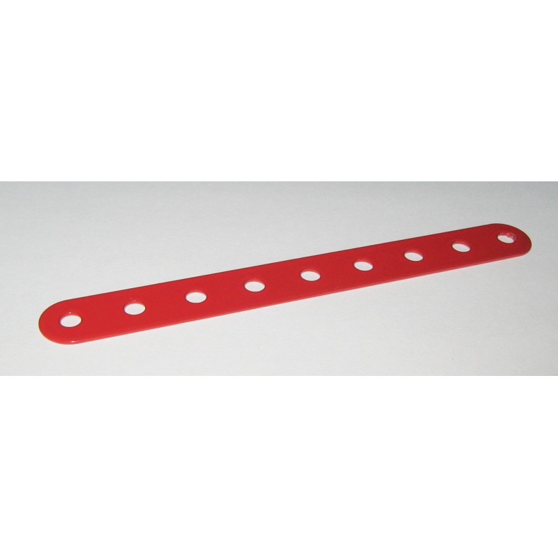 Bande Meccano 9 trous rouge