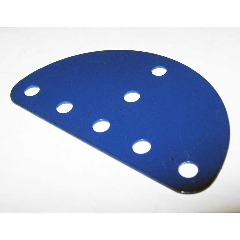 Plaque Meccano semi-circulaire bleue