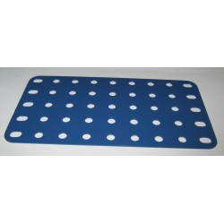 Plaque Meccano sans rebord 9x5 trous bleue