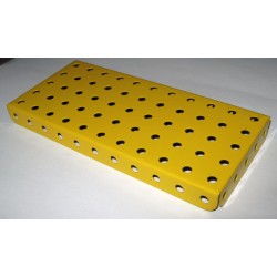 Plaque à rebord Meccano 11x5 trous jaune