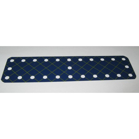 Plaque flexible Meccano 11x3 trous bleu croisillonné