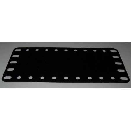 Plaque plastique Meccano 11x5 trous noire