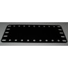 Plaque plastique Meccano 11x5 trous noire