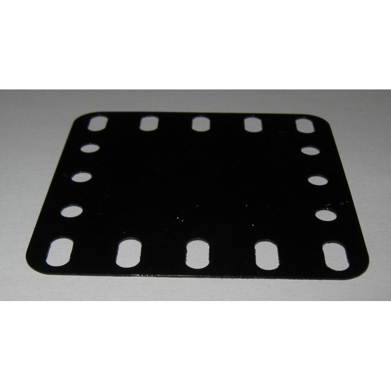 Plaque plastique Meccano 5x5 trous noire