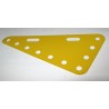 Plaque flexible triangulaire Meccano 7 x 4 trous jaune